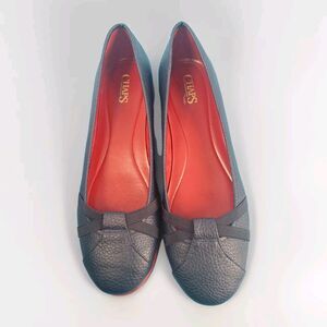 Chaps Womens Flat Shoe Slip On Navy Blue Professional Office Sz 10